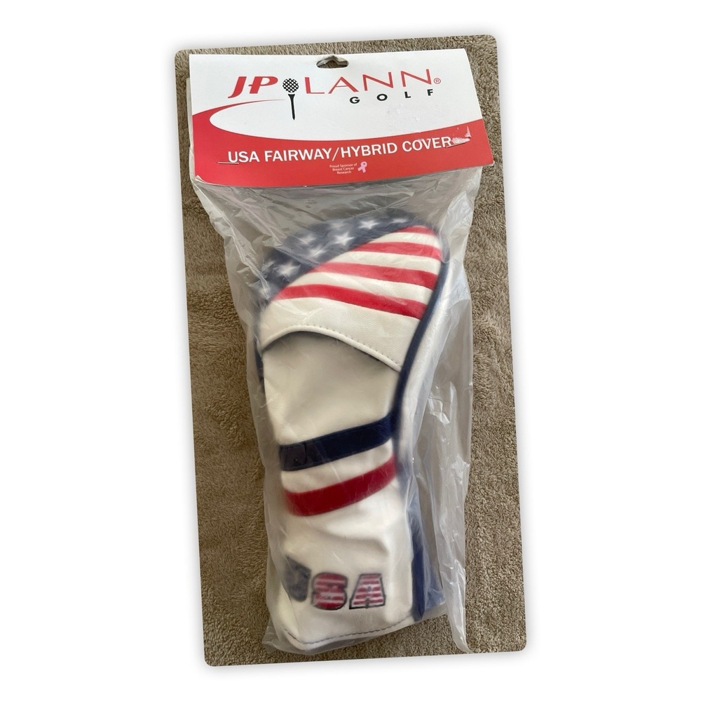 JP Lann Golf‎ USA Fairway/Hybrid Headcover Patriotic Leatherette